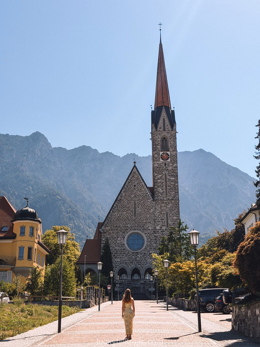St. Laurentius Church in Schaan with Liechtenstein's tallest tower