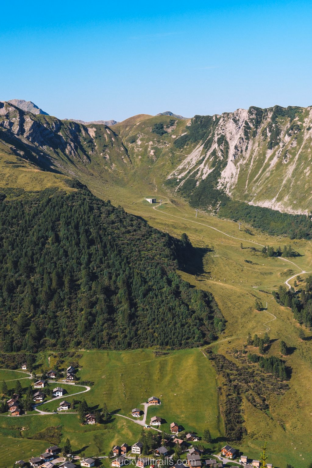 Sareis mountain valley with the chairlift