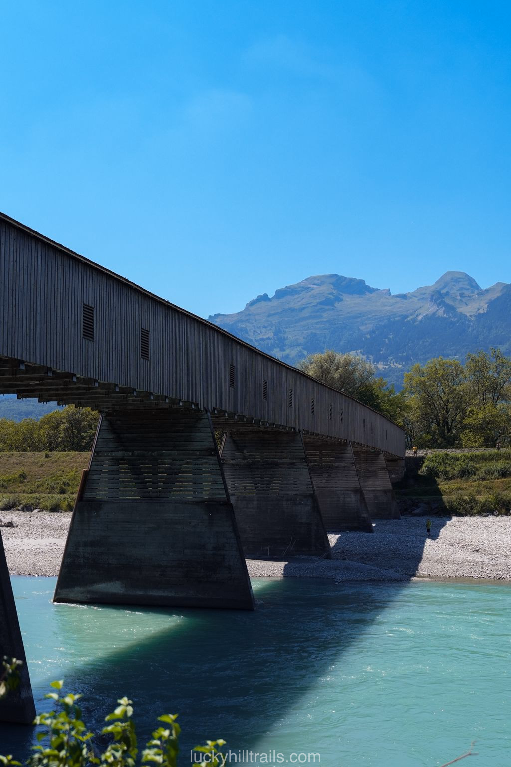 Covered wooden Alte Rheinbrücke bridge over the Rhine