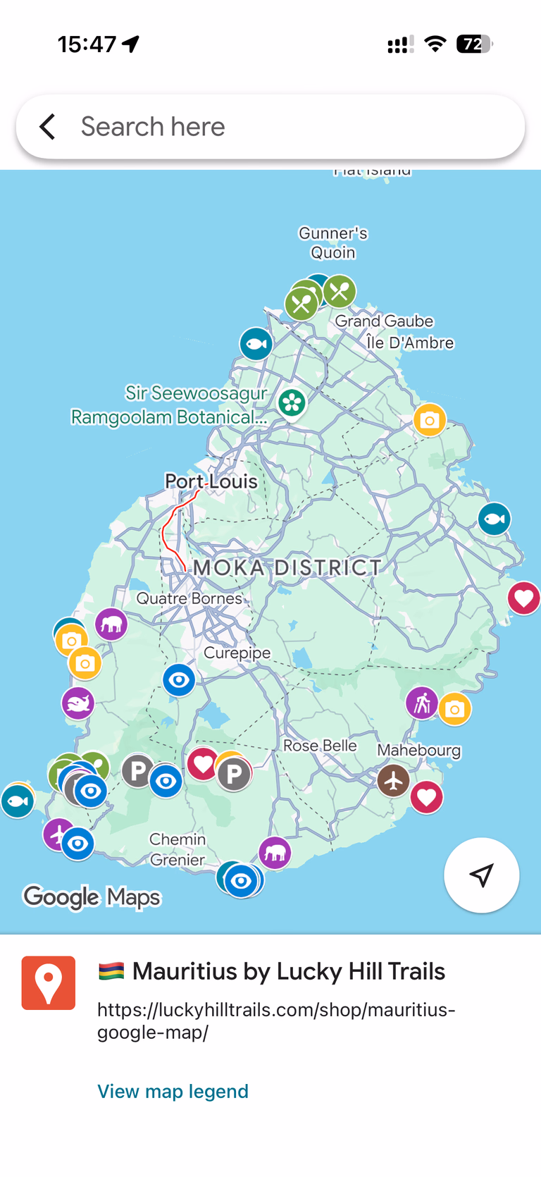 Mauritius Google Map – 50+ Handpicked Locations (Beaches, Viewpoints, Photo Spots) – map preview
